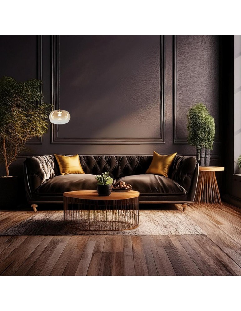 Milagro Lampa wisząca VASO 1 AMBER 4W ML1399