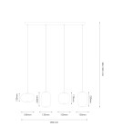 Milagro Lampa wisząca VASO SMOKED 15W ML1407 Milagro Lampa wisząca VASO SMOKED 15W ML1407