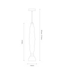 Lampy wiszące pojedyncze - Milagro Lampa wisząca LUCCO amber 18W ML1416 - product 5
