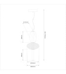 Lampy wiszące pojedyncze - Milagro Lampa wisząca ARAME 23W LED ML1433 - product 5