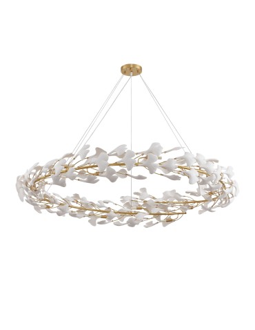 Step Into Design Lampa wisząca BOTANIKA złoto biała 150 cm XY080P-150