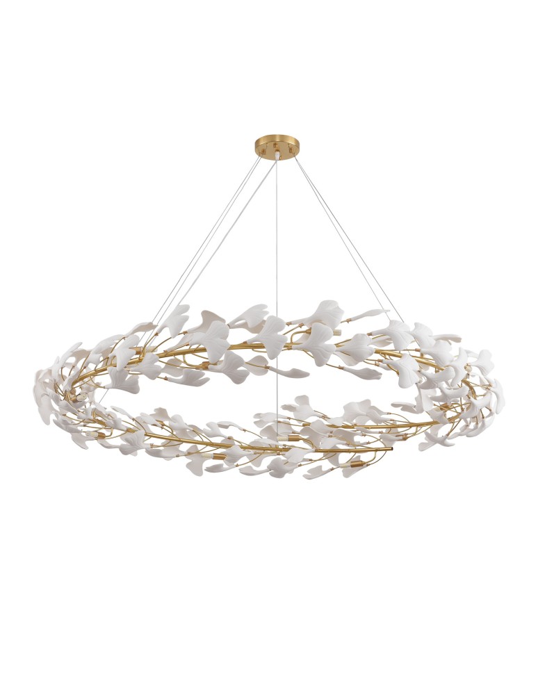 Step Into Design Lampa wisząca BOTANIKA złoto biała 150 cm XY080P-150 Step Into Design Lampa wisząca BOTANIKA złoto biała 150 cm XY080P-150
