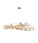 Step Into Design Lampa wisząca BOTANIKA złoto biała 150 cm XY080P-150 Step Into Design Lampa wisząca BOTANIKA złoto biała 150 cm XY080P-150