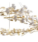 Step Into Design Lampa wisząca BOTANIKA złoto biała 150 cm XY080P-150 Step Into Design Lampa wisząca BOTANIKA złoto biała 150 cm XY080P-150