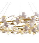 Step Into Design Lampa wisząca BOTANIKA złoto biała 150 cm XY080P-150 Step Into Design Lampa wisząca BOTANIKA złoto biała 150 cm XY080P-150