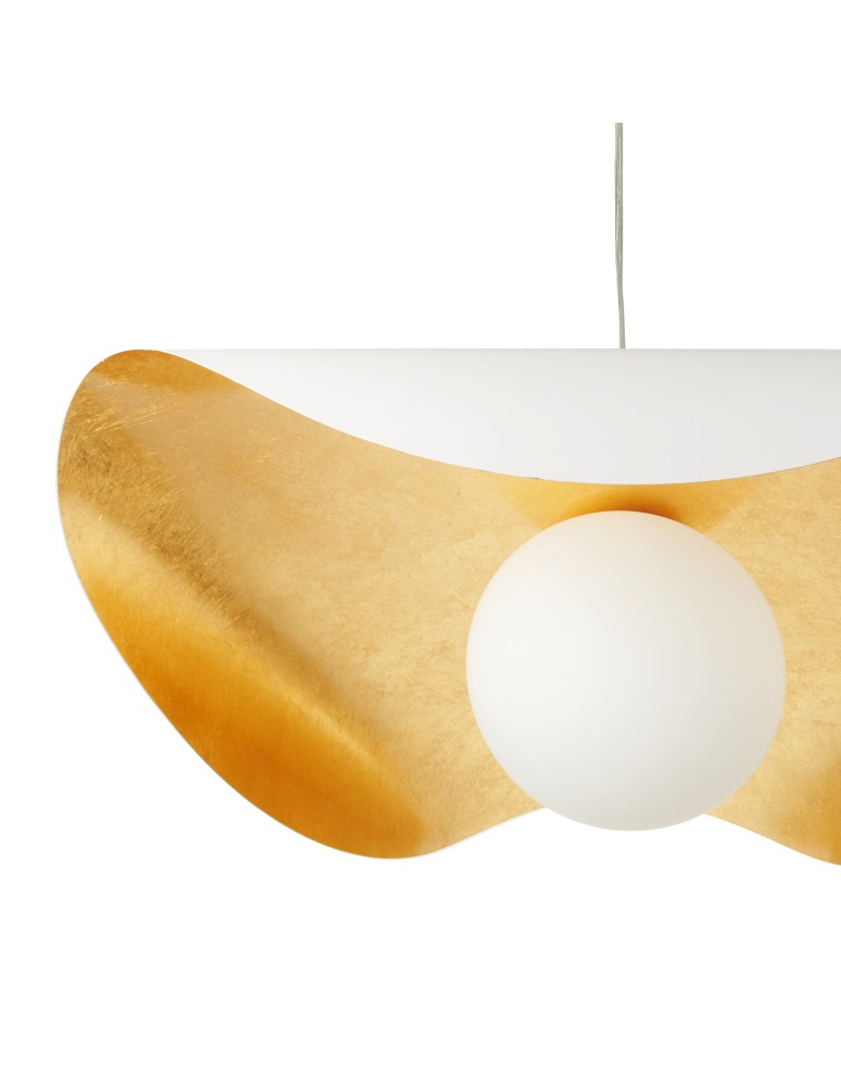 Step Into Design Lampa wisząca ENZO biało złota 80 cm ST-F22020601-D80 white Step Into Design Lampa wisząca ENZO biało złota 80 cm ST-F22020601-D80 white