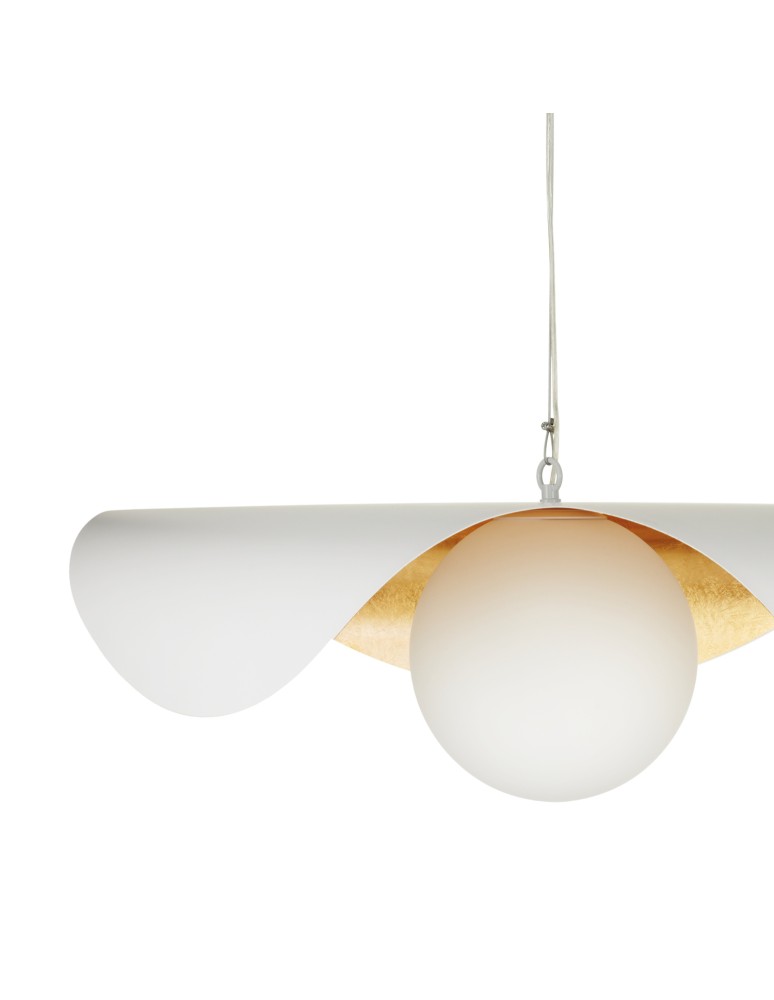 Step Into Design Lampa wisząca ENZO biało złota 80 cm ST-F22020601-D80 white Step Into Design Lampa wisząca ENZO biało złota 80 cm ST-F22020601-D80 white