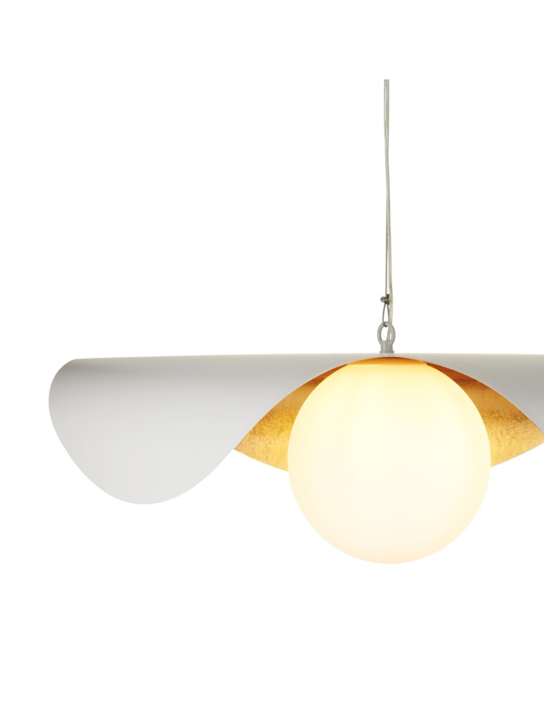 Step Into Design Lampa wisząca ENZO biało złota 80 cm ST-F22020601-D80 white Step Into Design Lampa wisząca ENZO biało złota 80 cm ST-F22020601-D80 white