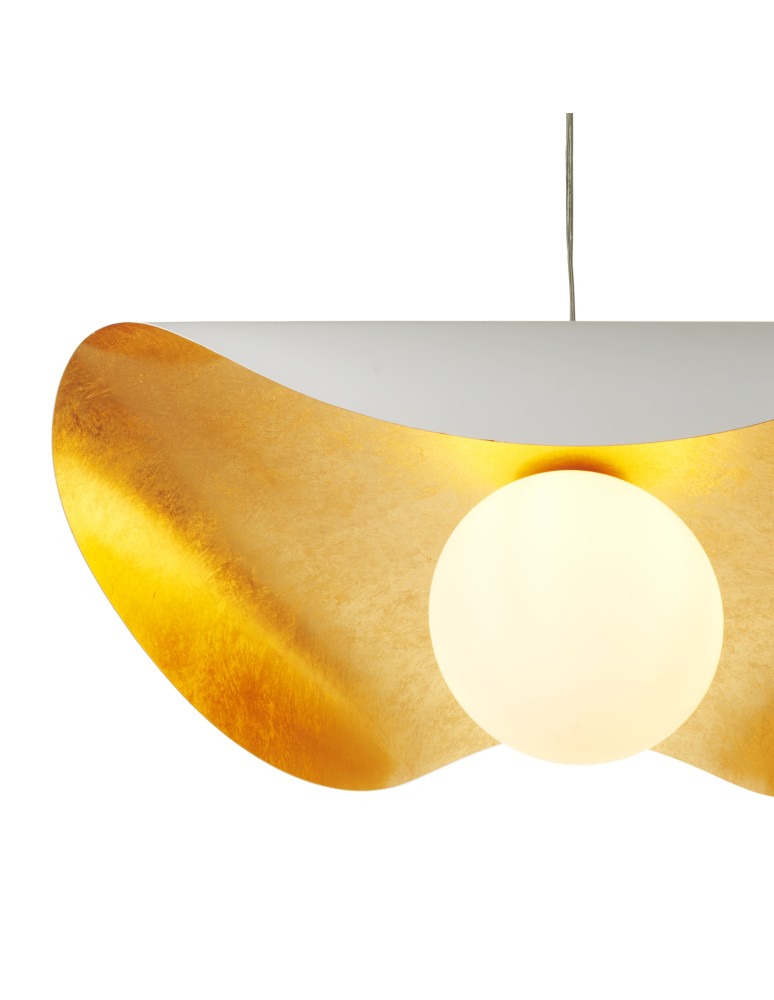 Step Into Design Lampa wisząca ENZO biało złota 80 cm ST-F22020601-D80 white Step Into Design Lampa wisząca ENZO biało złota 80 cm ST-F22020601-D80 white