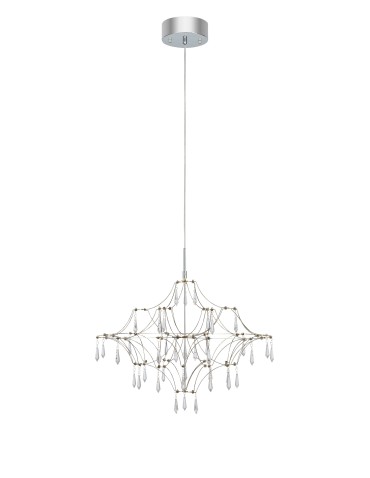 Markslojd EFESOS Żyrandol 60cm Stalowy/Clear 108869
