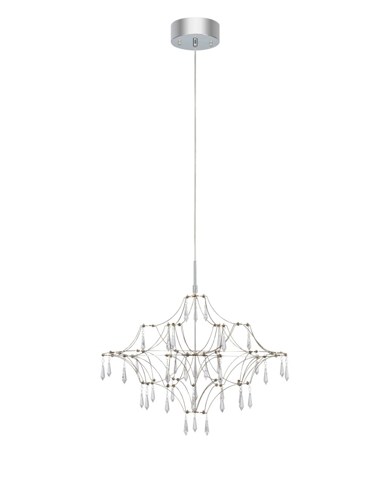 Markslojd EFESOS Żyrandol 60cm Stalowy/Clear 108869