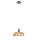 Lampy wiszące pojedyncze - Markslojd KURAGE Wisząca 1L Mosiądz Antyczny/Bursztynowy 108858 - product 1