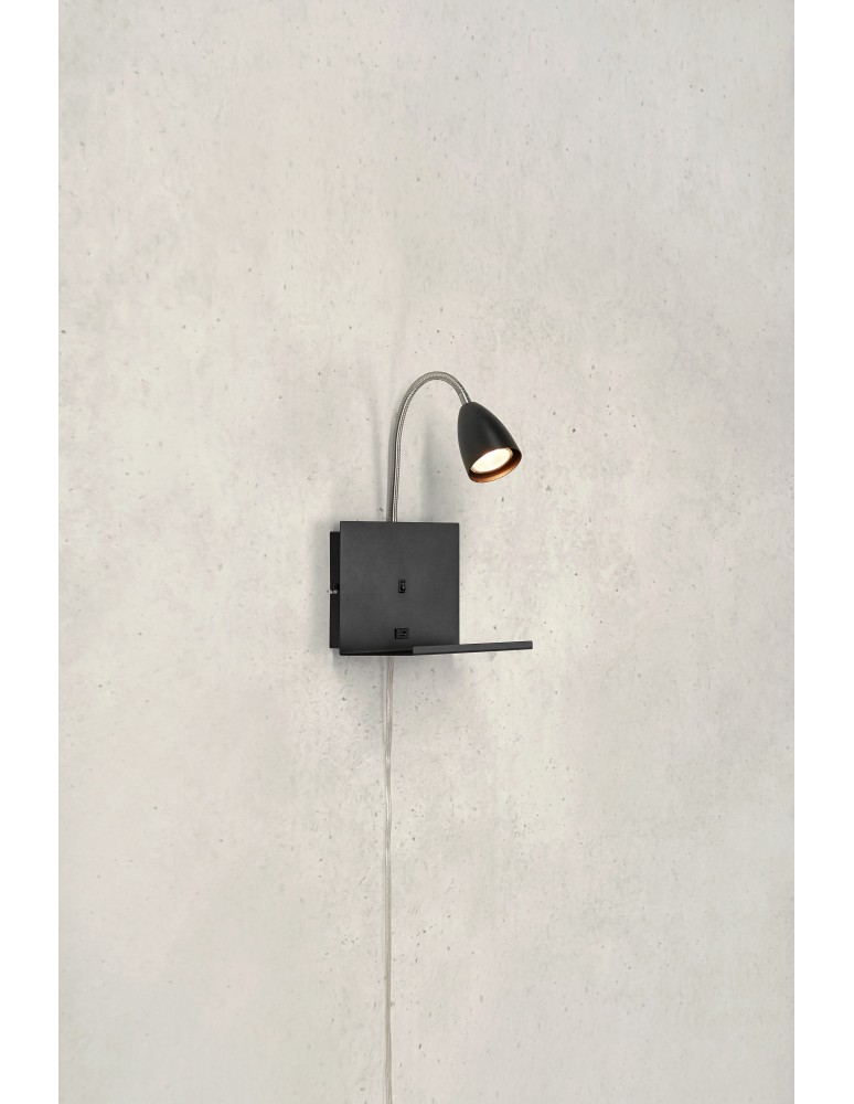 Kinkiety do czytania - Markslojd CUARTO Ścienna 1L Czarny 108855 - product kolory-swiatla.pl 2