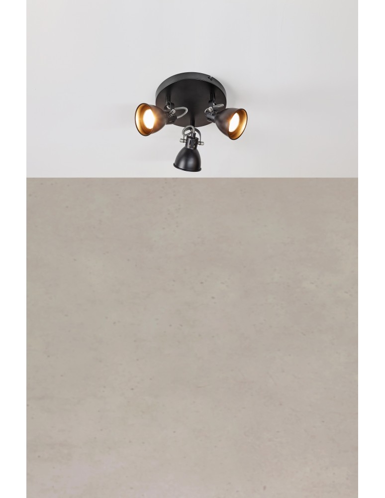 Lampy sufitowe regulowane - spoty - Markslojd MION Ceiling 3L Czarny Mat 108847 - product kolory-swiatla.pl 2