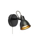 Kinkiety w stylu skandynawskim - Markslojd MION Ścienna 1L Czarny Mat 108846 - product 1
