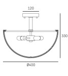Lampy sufitowe w kolorze mosiądz - CosmoLight Plafon DRAYTON C03395BR Mosiądz  - product 2