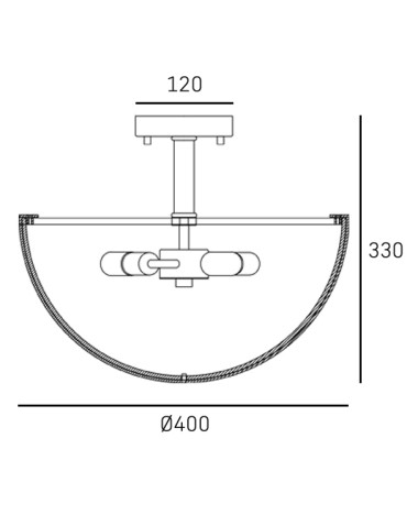 CosmoLight Plafon DRAYTON C03395BR Mosiądz  - product 2