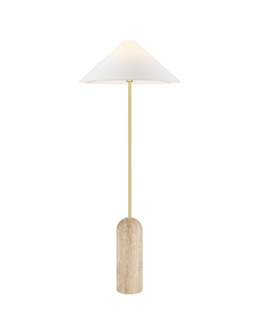 CosmoLight Lampa stojąca LOXLEY F01463BR-WH Mosiądz
