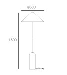 Lampy podłogowe w kolorze mosiądz - CosmoLight Lampa stojąca LOXLEY F01463BR-WH Mosiądz  - product 3
