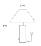 Lampy stołowe klasyczne - CosmoLight Lampa stołowa ORLEANS T01470BR-WH Mosiądz  - product 3