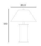 Lampy stołowe klasyczne - CosmoLight Lampa stołowa MONROE T01869BR-WH Biały, Mosiądz  - product 2