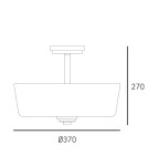 Lampy sufitowe klasyczne - CosmoLight Plafon ASPEN C03347CH Srebrny  - product 2