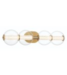 Kinkiety łazienkowe - Quintiesse Kinkiet Atomo - 4 źródła światła - Szczotkowane złoto IP44 Elstead Lighting QN-ATOMO-4W-BG - product 1
