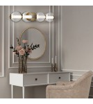 Kinkiety łazienkowe - Quintiesse Kinkiet Atomo - 4 źródła światła - Szczotkowane złoto IP44 Elstead Lighting QN-ATOMO-4W-BG - product 7