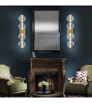 Kinkiety łazienkowe - Quintiesse Kinkiet Atomo - 4 źródła światła - Szczotkowane złoto IP44 Elstead Lighting QN-ATOMO-4W-BG - product 8