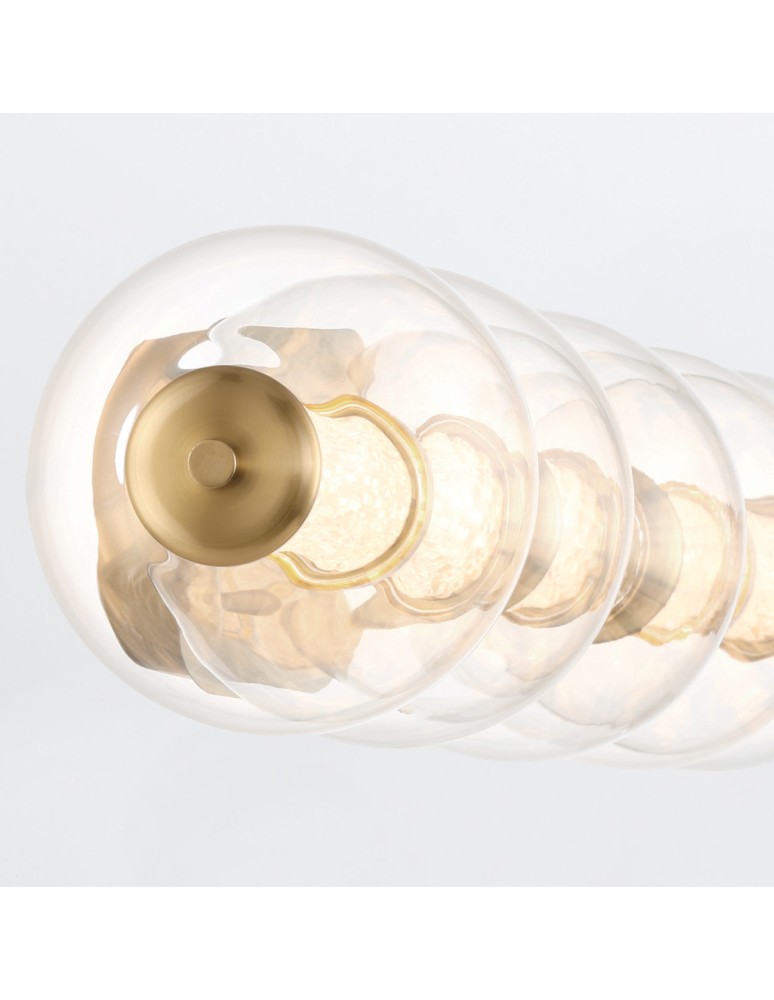 Quintiesse Kinkiet Atomo - 5 źródeł światła - Szczotkowane złoto IP44 Elstead Lighting QN-ATOMO-5W-BG