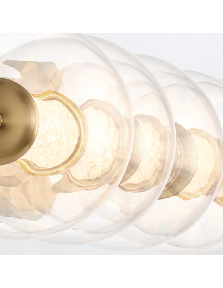 Quintiesse Kinkiet Atomo - 5 źródeł światła - Szczotkowane złoto IP44 Elstead Lighting QN-ATOMO-5W-BG