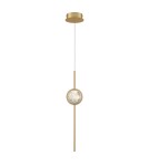 Lampy wiszące - Quintiesse Lampa wisząca Barletta - 1 źródło światła - Szczotkowane złoto Elstead Lighting QN-BARLETTA-1P-BG - product 1