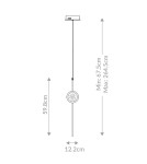 Lampy wiszące - Quintiesse Lampa wisząca Barletta - 1 źródło światła - Szczotkowane złoto Elstead Lighting QN-BARLETTA-1P-BG - product 8