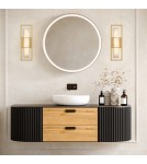 Kinkiety łazienkowe - Quintiesse Średni kinkiet Blakley - 1 źródło światła - Szczotkowane złoto IP44 Elstead Lighting QN-BLAKLEY-M-BG - product 7