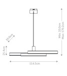 Quintiesse Lampa wyspowa Cameno - Szczotkowane złoto QN-CAMENO-LP-BG Quintiesse Lampa wyspowa Cameno - Szczotkowane złoto QN-CAMENO-LP-BG