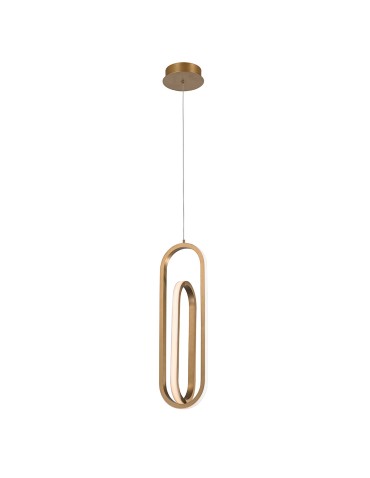 Quintiesse Lampa wisząca Demark - Szczotkowane złoto Elstead Lighting QN-DEMARK-1P-BG