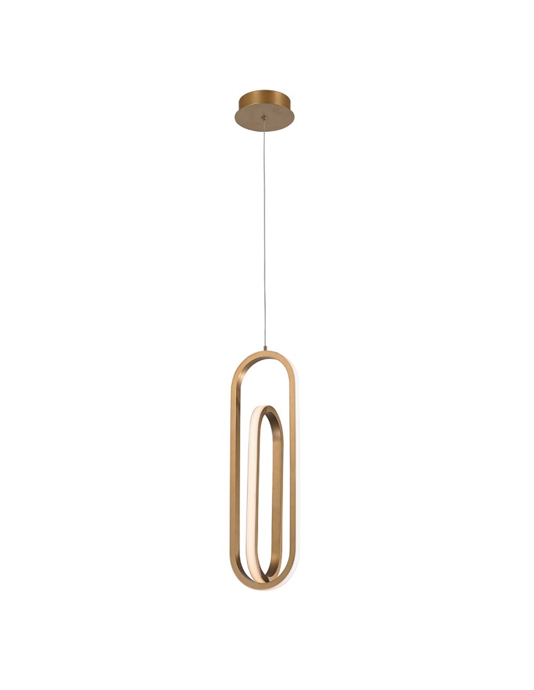 Quintiesse Lampa wisząca Demark - Szczotkowane złoto QN-DEMARK-1P-BG Quintiesse Lampa wisząca Demark - Szczotkowane złoto QN-DEMARK-1P-BG