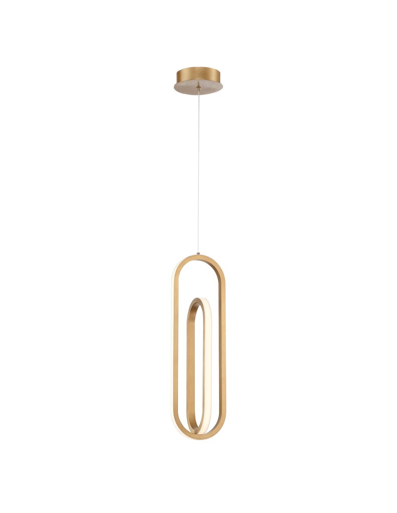 Quintiesse Lampa wisząca Demark - Szczotkowane złoto QN-DEMARK-1P-BG Quintiesse Lampa wisząca Demark - Szczotkowane złoto QN-DEMARK-1P-BG