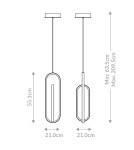 Quintiesse Lampa wisząca Demark - Szczotkowane złoto QN-DEMARK-1P-BG Quintiesse Lampa wisząca Demark - Szczotkowane złoto QN-DEMARK-1P-BG