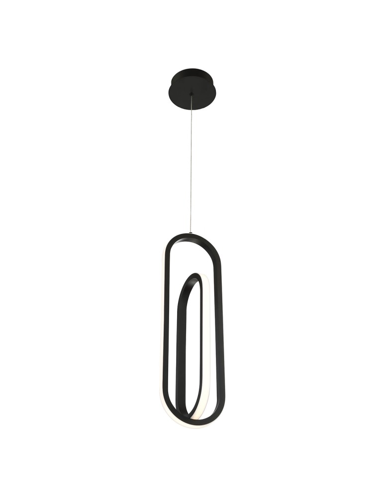 Quintiesse Lampa wisząca Demark - Matowa czerń Elstead Lighting QN-DEMARK-1P-BK