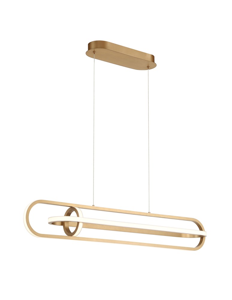 Quintiesse Lampa wyspowa Demark - Szczotkowane złoto Elstead Lighting QN-DEMARK-LP-BG
