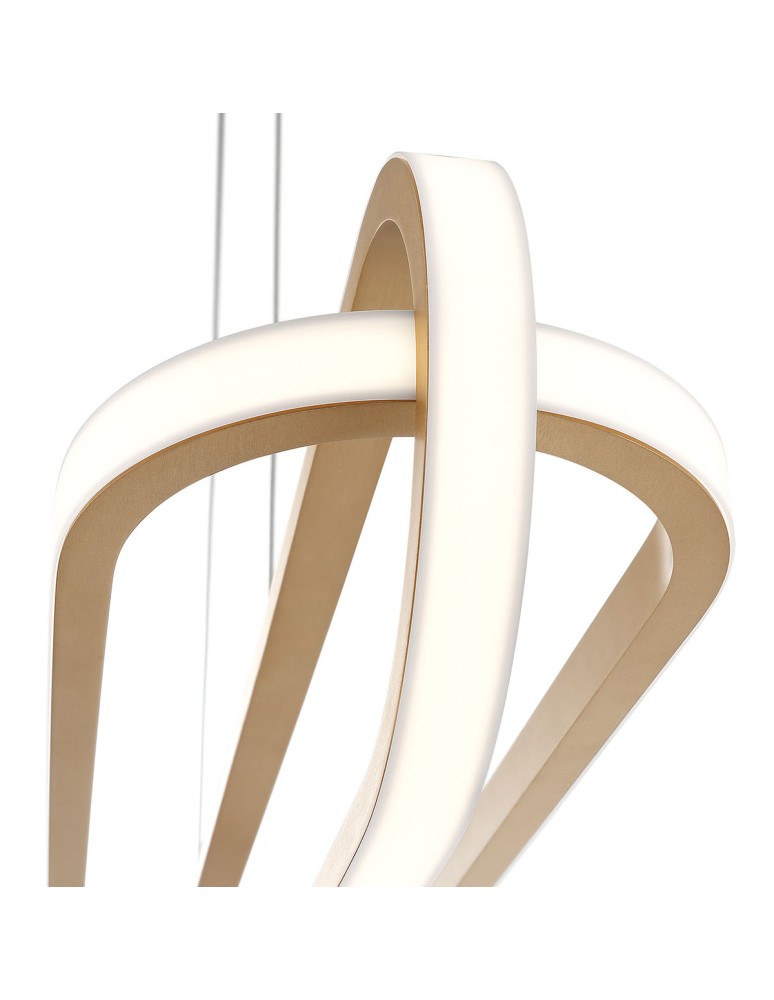 Quintiesse Lampa wyspowa Demark - Szczotkowane złoto Elstead Lighting QN-DEMARK-LP-BG