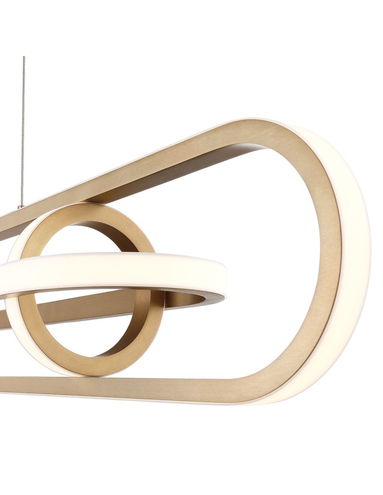 Quintiesse Lampa wyspowa Demark - Szczotkowane złoto Elstead Lighting QN-DEMARK-LP-BG