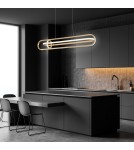 Lampy wiszące - Quintiesse Lampa wyspowa Demark - Szczotkowane złoto Elstead Lighting QN-DEMARK-LP-BG - product 8