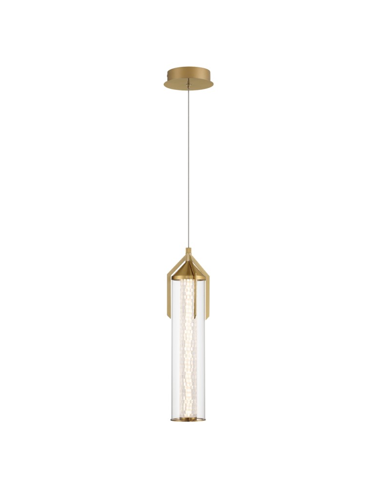 Quintiesse Lampa wisząca Espada - Szczotkowane złoto Elstead Lighting QN-ESPADA-1P-BG