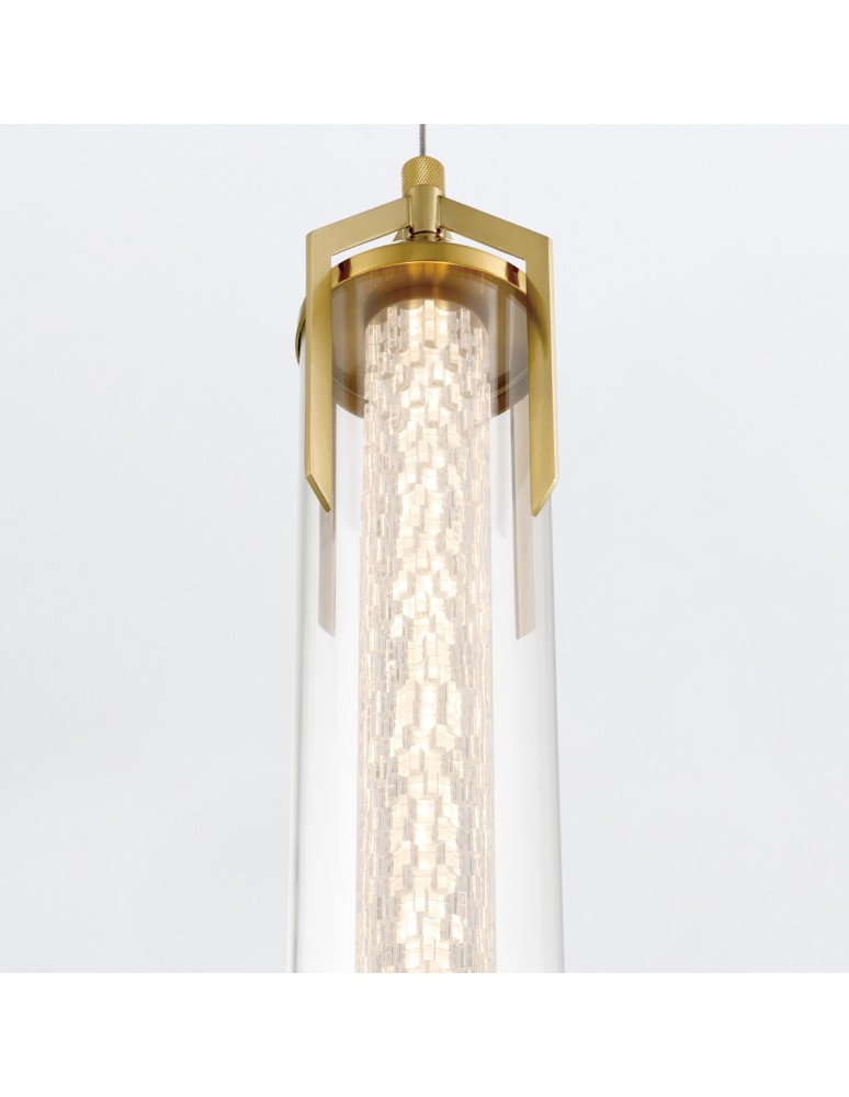 Quintiesse Lampa wisząca Espada - Szczotkowane złoto Elstead Lighting QN-ESPADA-1P-BG