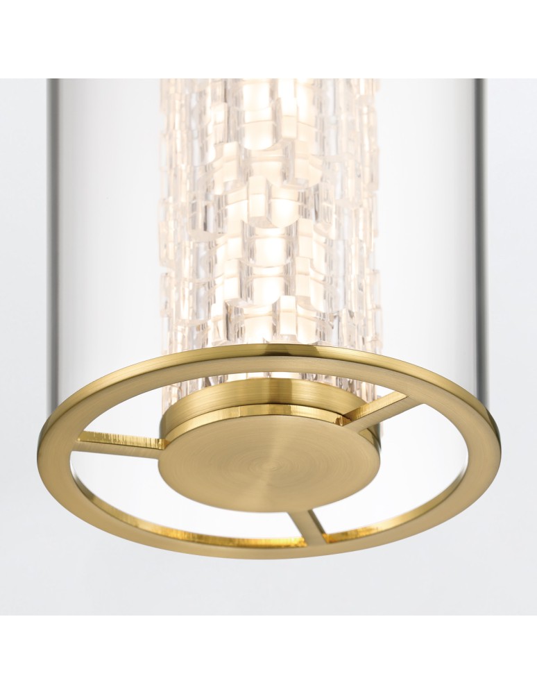 Quintiesse Lampa wisząca Espada - Szczotkowane złoto Elstead Lighting QN-ESPADA-1P-BG
