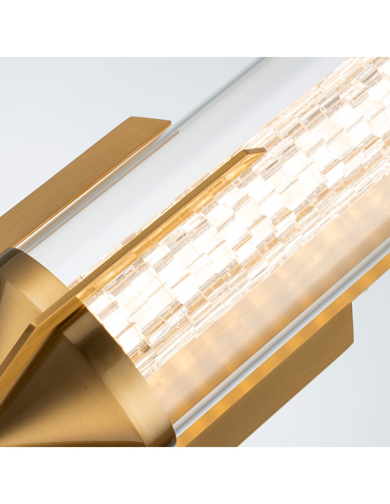 Quintiesse Kinkiet Espada - Szczotkowane złoto IP44 Elstead Lighting QN-ESPADA-2W-BG