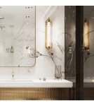 Kinkiety łazienkowe - Quintiesse Kinkiet Espada - Szczotkowane złoto IP44 Elstead Lighting QN-ESPADA-2W-BG - product 8