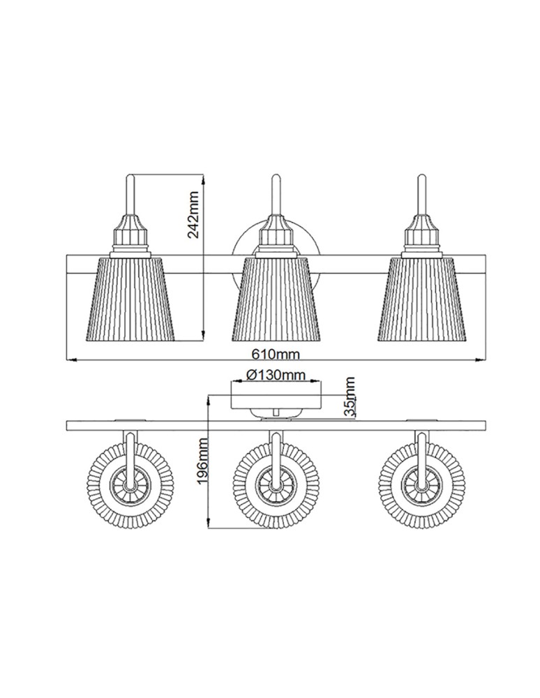 Quintiesse Kinkiet Addison - 3 źródła światła IP44 Elstead Lighting QN-ADDISON3-BATH